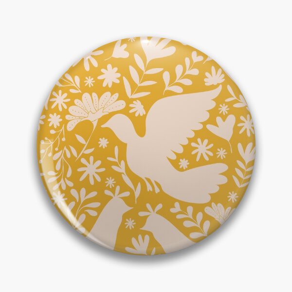Item preview, Seamless Mexican Otomi Style Big Birds and folk flowers designed and sold by CrisBanana.