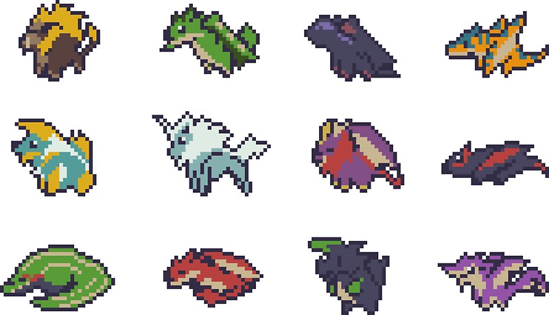 Monster Hunter Aufkleber quot monster hunter pixel art stickers quot stickers by zedotagger Monster Hunter Aufkleber quot monster hunter pixel art stickers quot stickers by zedotagger