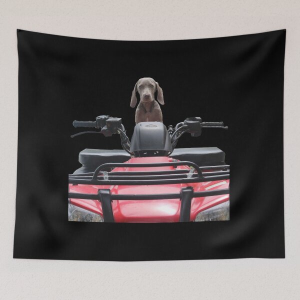 Item preview, Lio the Weimaraner Riding on ATV Motorcycle designed and sold by AndApArt.
