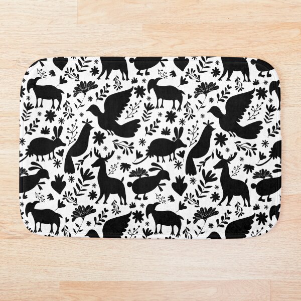 Item preview, Seamless Mexican Otomi Style monochrome Pattern designed and sold by CrisBanana.