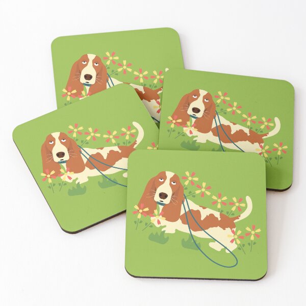 Item preview, Walking with Basset Hound designed and sold by Lulupainting.