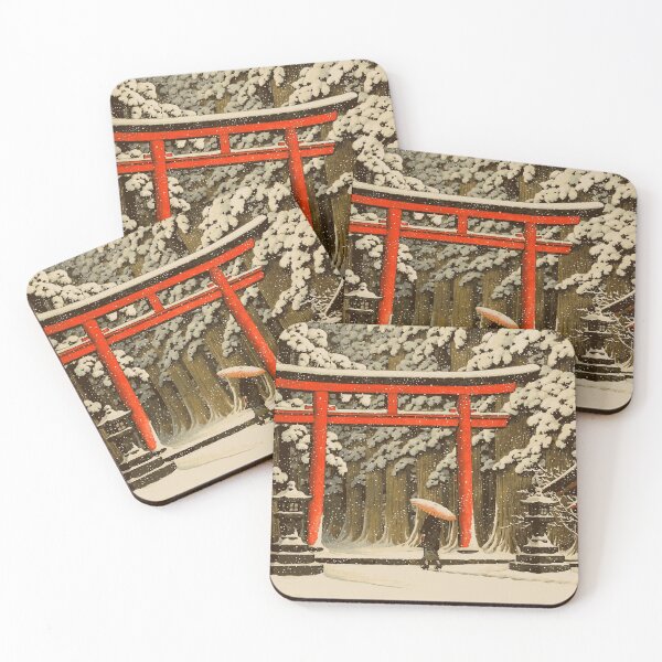 Item preview, Snow at the Shrine Entrance, Hakone - Kawase Hasui - Japanese Art designed and sold by tsubadesigns.