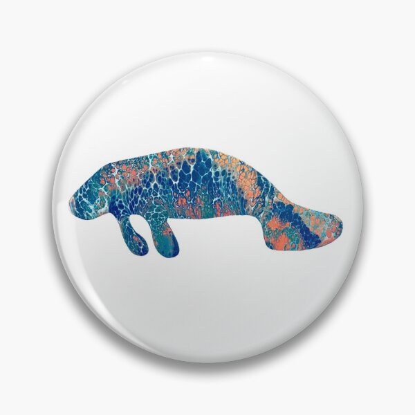 Item preview, Manatee: coral & blue designed and sold by Erin Vargo.