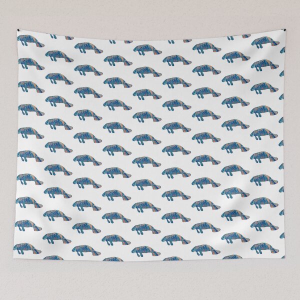 Item preview, Manatee: coral & blue designed and sold by Erin Vargo.