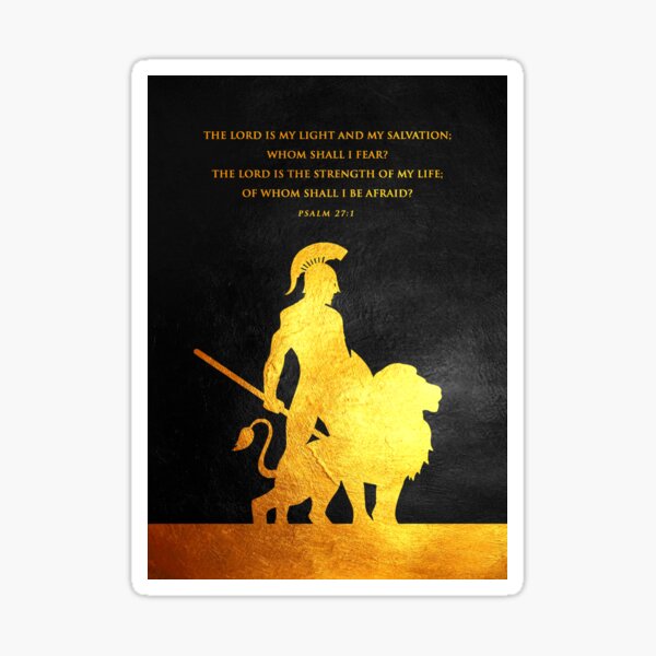 Psalm 27:1 Bible Verse Wall Art Sticker
