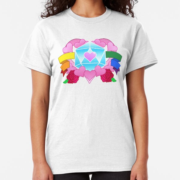 DiceHeart - Pride Month 2020 - RAINBOW BANNER, LIGHT BLUE DICE Classic T-Shirt