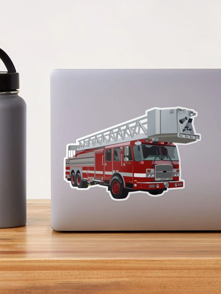 Fire Engine Truck with Ladder Canvas Print for Sale by K Barrett