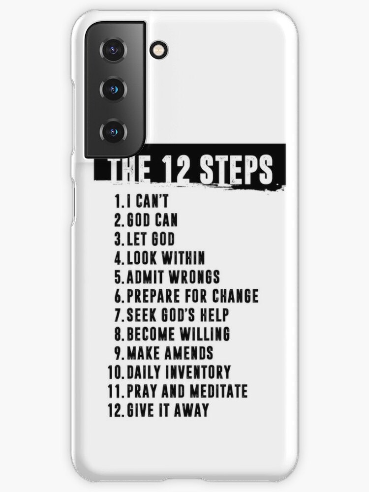 The Twelve (12) Steps Minimal Simple Art - AA, NA, OPA - Addiction