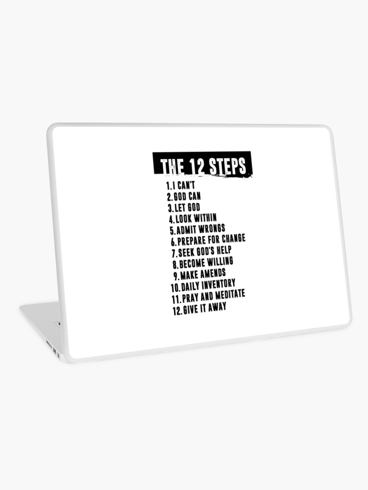 The Twelve (12) Steps Minimal Simple Art - AA, NA, OPA - Addiction Recovery  Gift Print - Mental Health Sober Decor Laptop Skin for Sale by  therapyposters