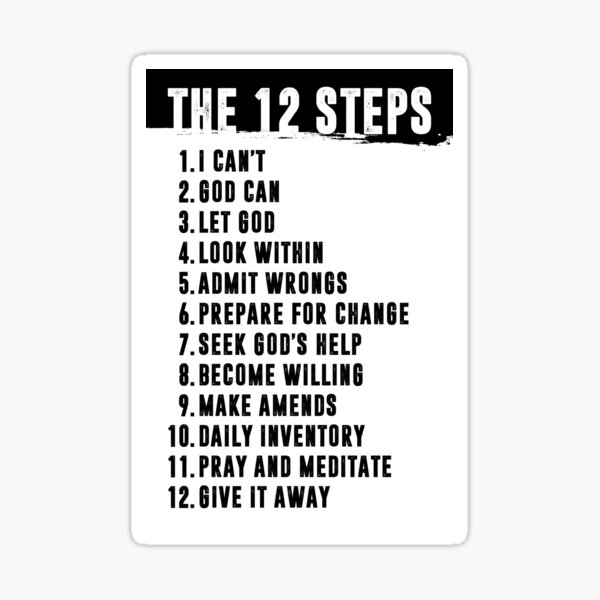 Item preview, The Twelve (12) Steps Minimal Simple Art - AA, NA, OPA - Addiction Recovery Gift Print - Mental Health Sober Decor designed and sold by Healthy Mind Art.