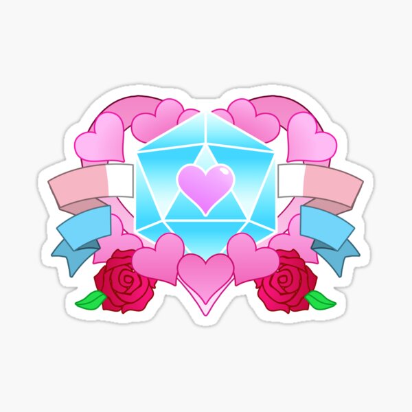 DiceHeart - Pride Month 2020 - TRANS BANNER, LIGHT BLUE DICE Sticker