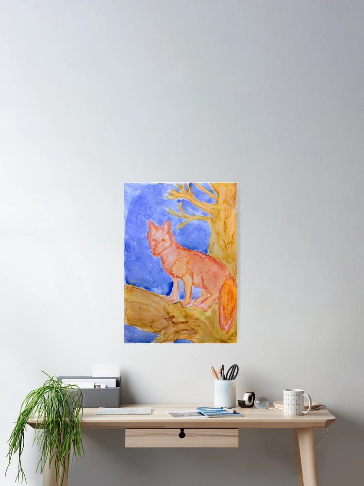 Thumbnail 2 of 3, Poster, Red Fox In Tree designed and sold by brusling.