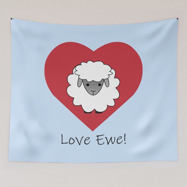 Item preview, Cute and Funny Love Ewe designed and sold by Hedgie Designs.