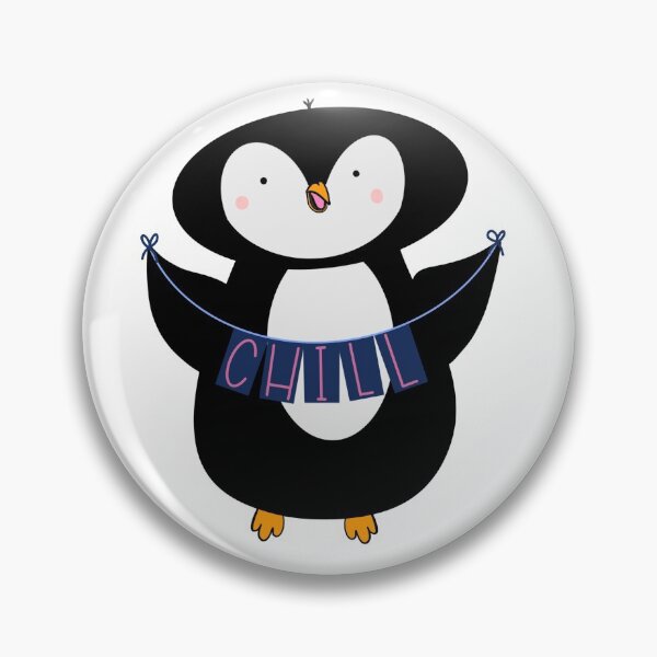 Item preview, Chill Penguin Holding Sign Drawing designed and sold by parshalltoyou.