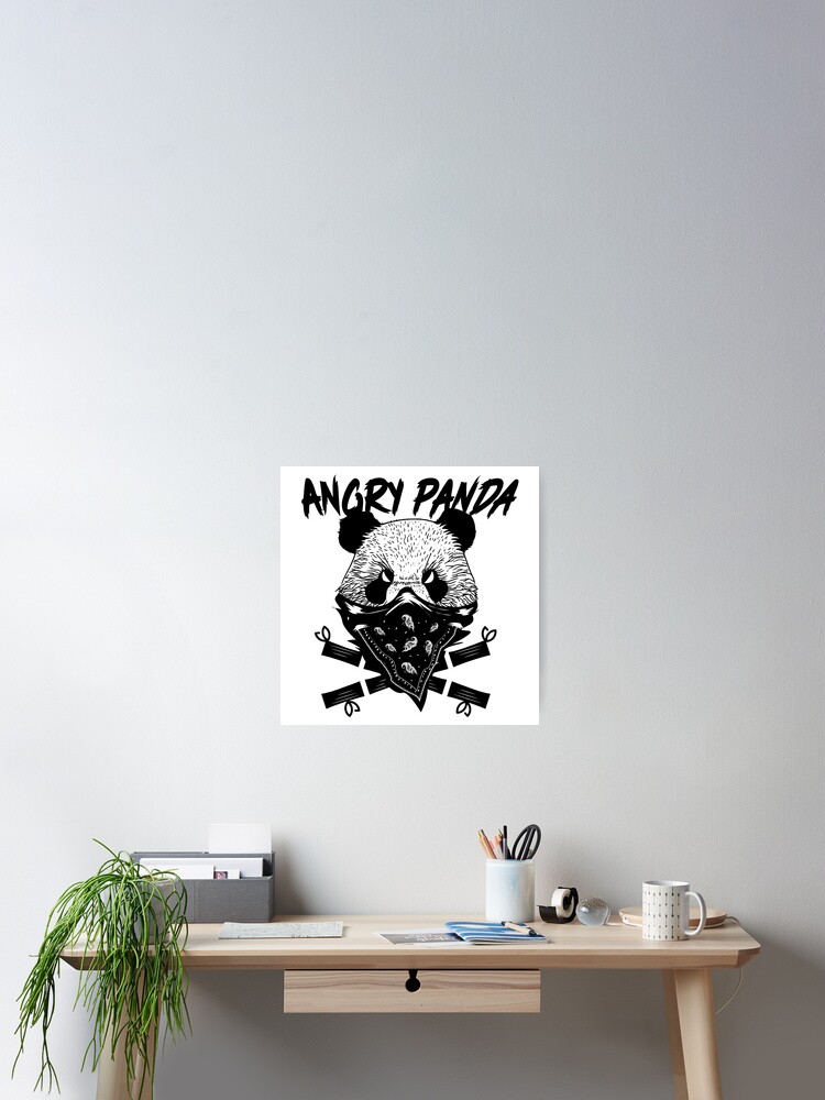 Angry outlet Panda Poster Painting canvas 24*36inch