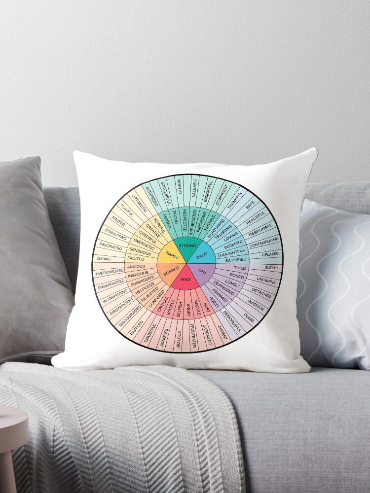 Buy from the Artist: Emotion Sensation Wheel Pillow for Home or Therapy  Office 