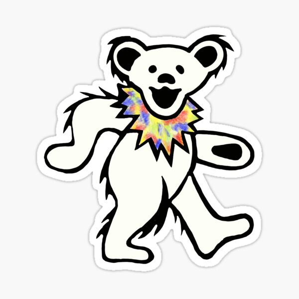 Grateful dead tie Dye bear Sticker