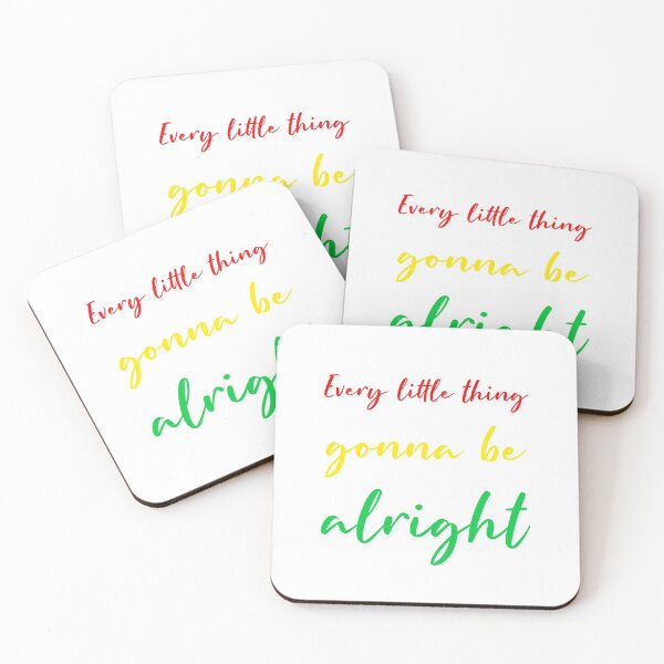 Item preview, Every little thing gonna be alright reggae rasta colours on white gift designed and sold by Stageystuff.