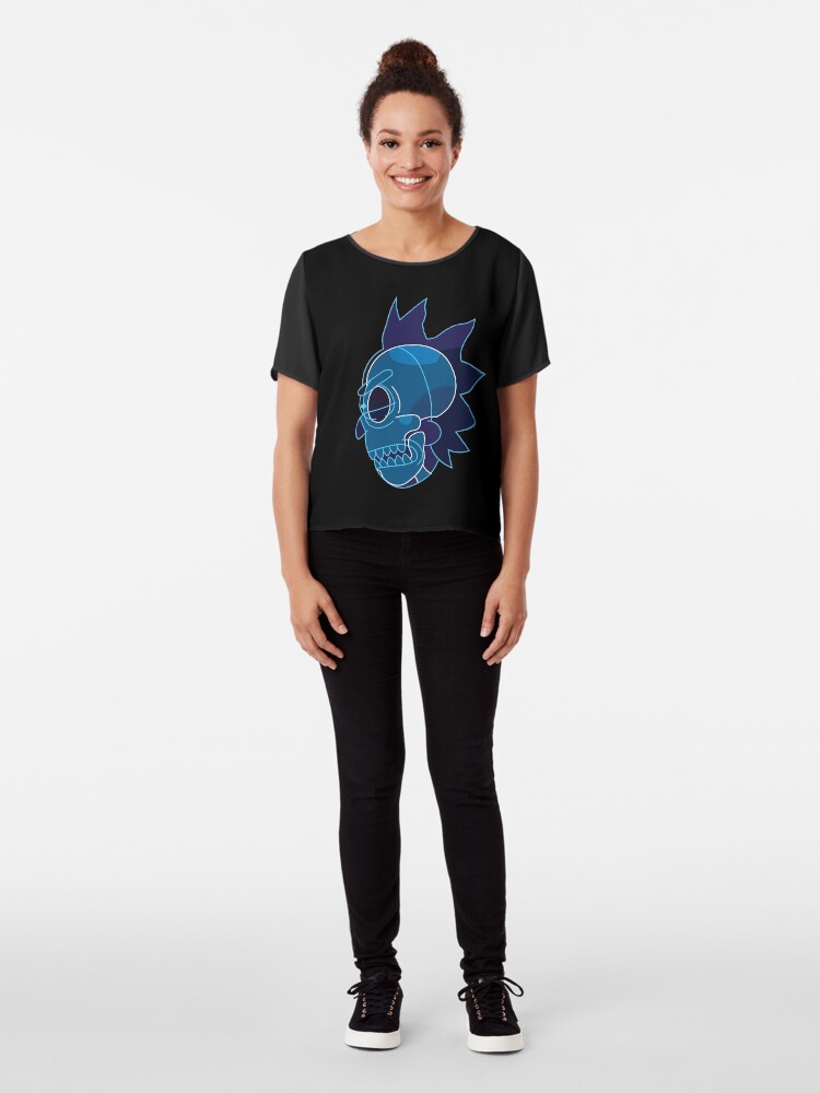 Alternate view of Rick Sanchez head X-Ray from Rick and Morty ™ Chiffon Top
