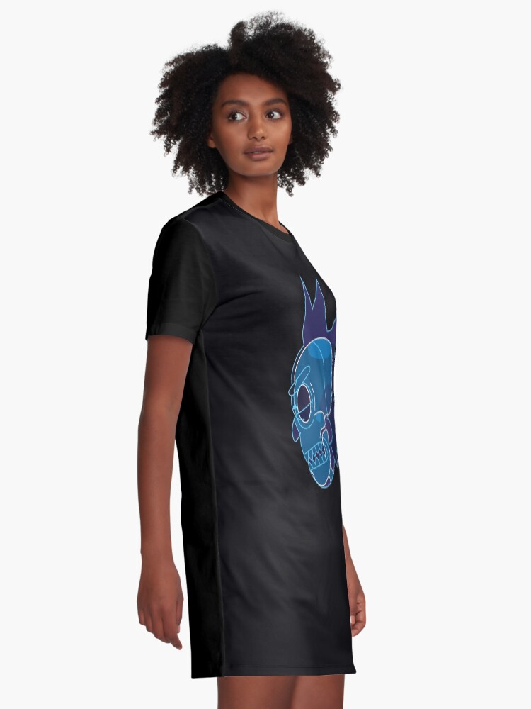 Alternate view of Rick Sanchez head X-Ray from Rick and Morty ™ Graphic T-Shirt Dress