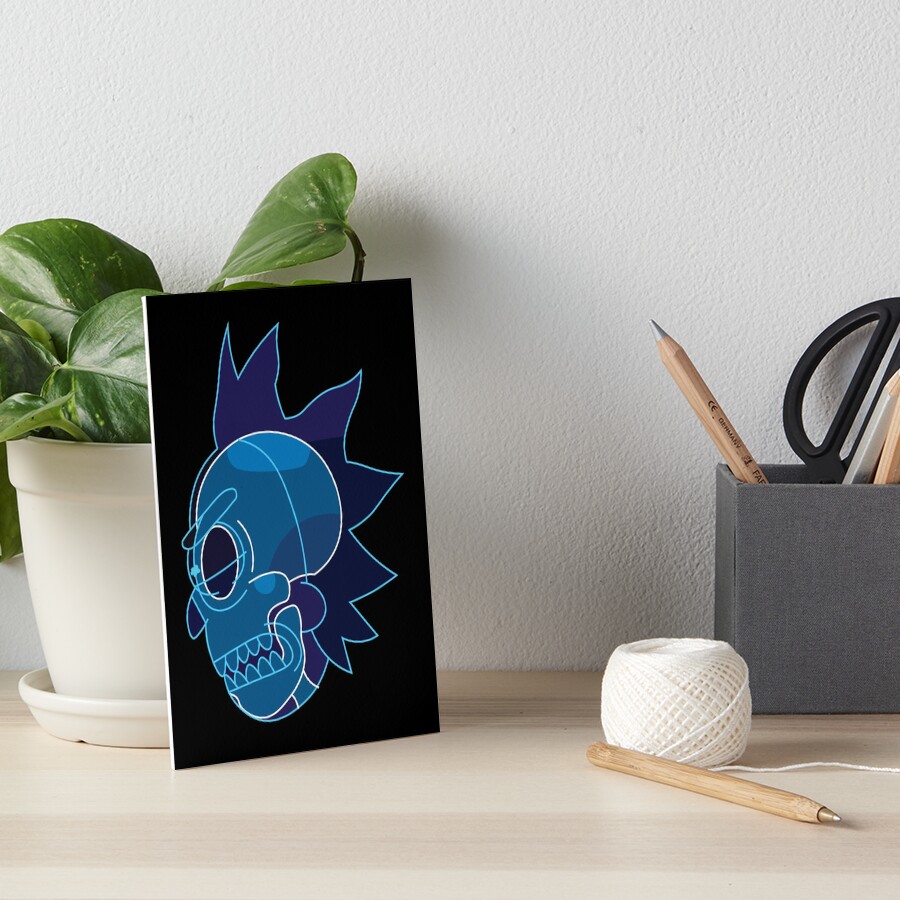 Rick Sanchez head X-Ray from Rick and Morty ™ Art Board Print