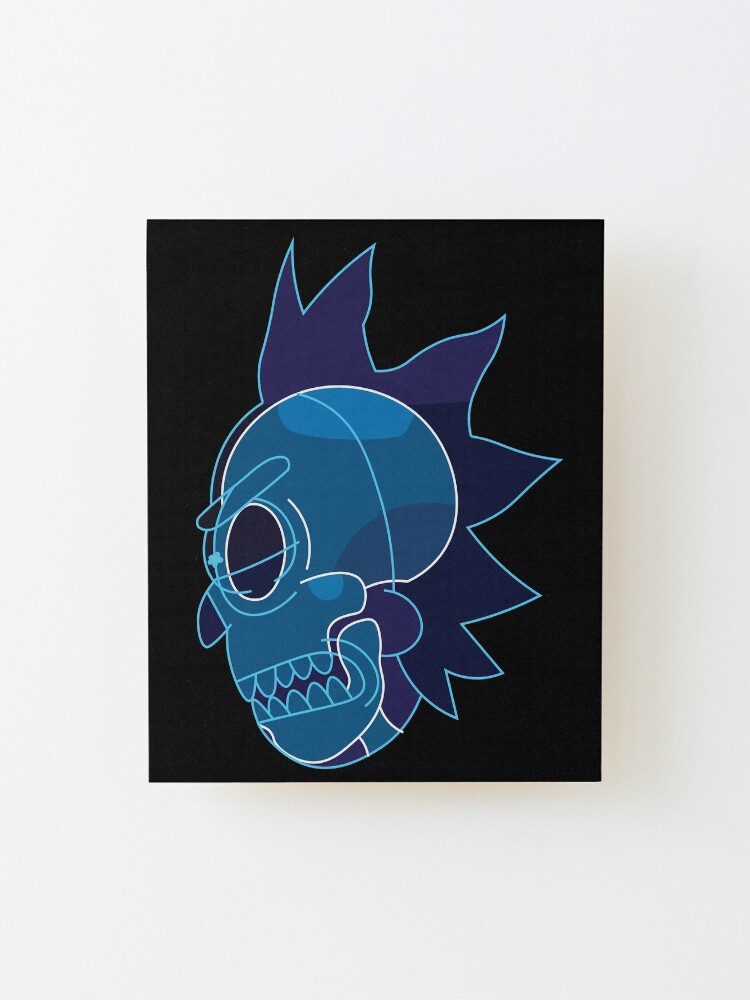 Alternate view of Rick Sanchez head X-Ray from Rick and Morty ™ Mounted Print
