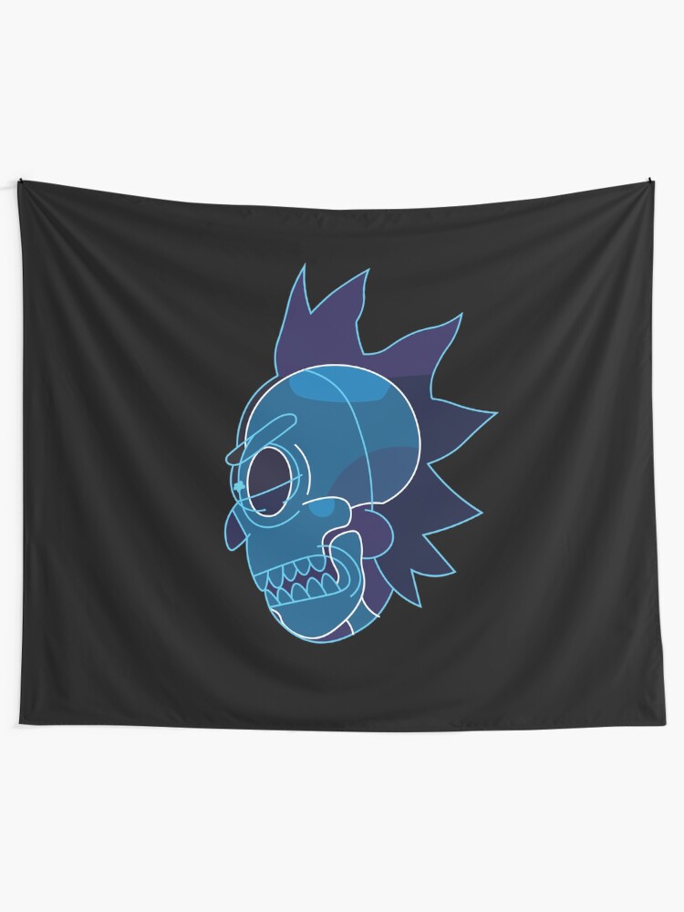 Alternate view of Rick Sanchez head X-Ray from Rick and Morty ™ Tapestry