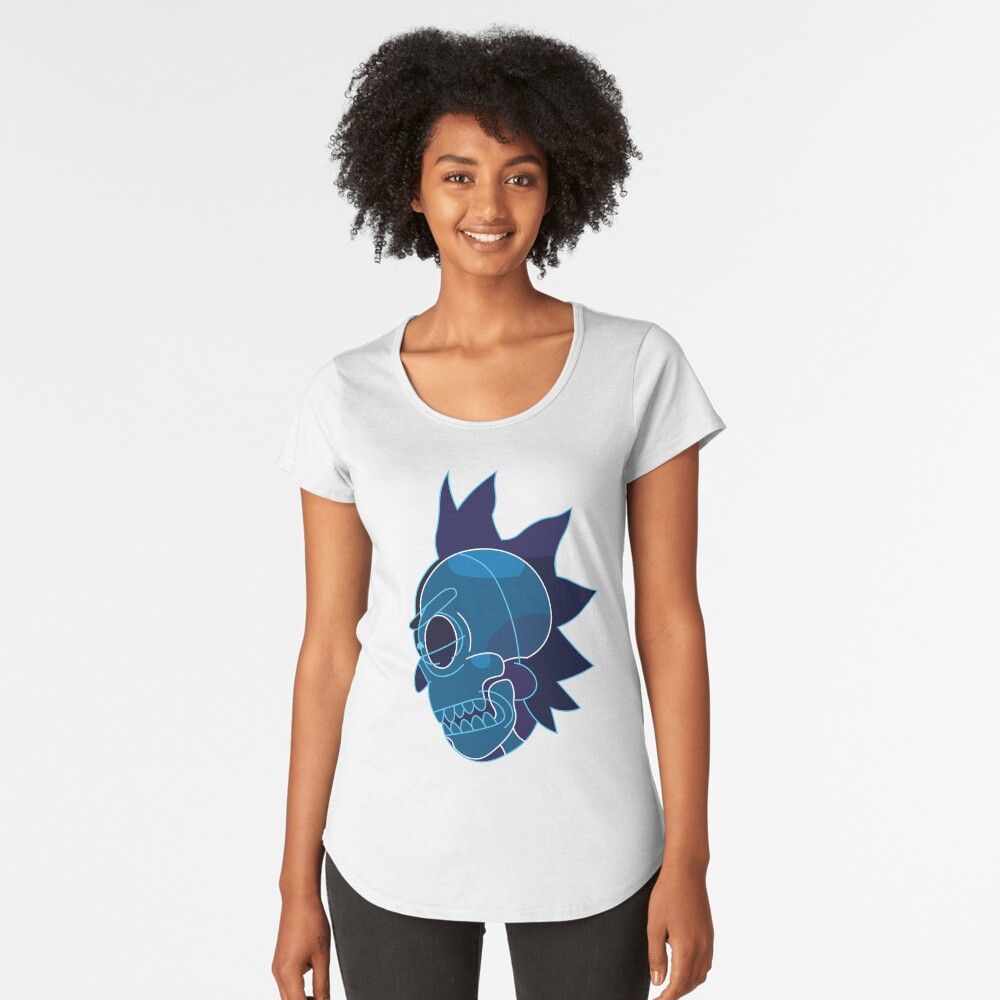 Rick Sanchez head X-Ray from Rick and Morty ™ Premium Scoop T-Shirt