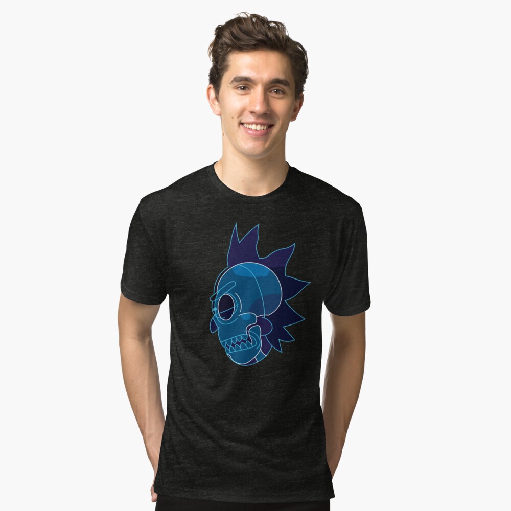 Rick Sanchez head X-Ray from Rick and Morty ™ Tri-blend T-Shirt