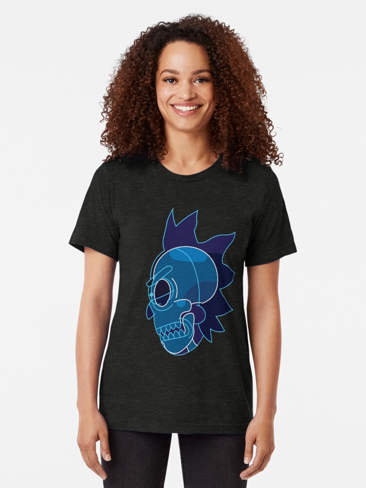 Alternate view of Rick Sanchez head X-Ray from Rick and Morty ™ Tri-blend T-Shirt
