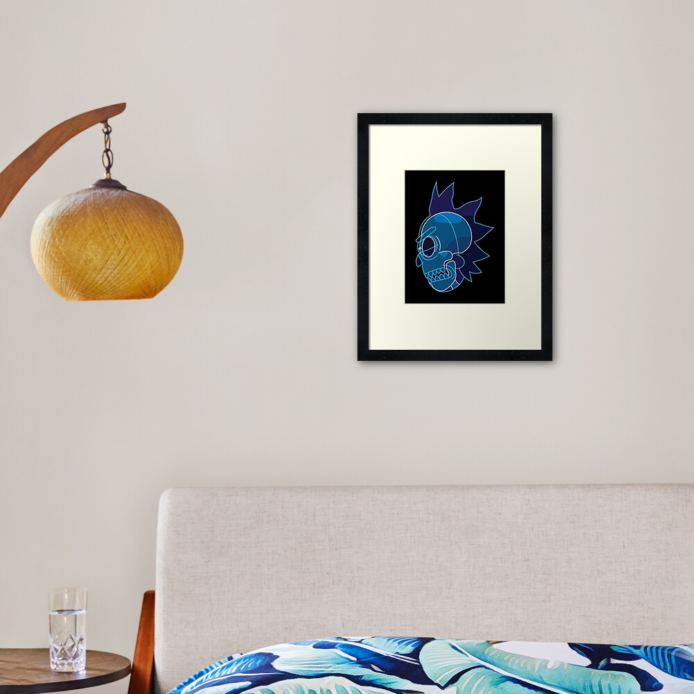 Rick Sanchez head X-Ray from Rick and Morty ™ Framed Art Print
