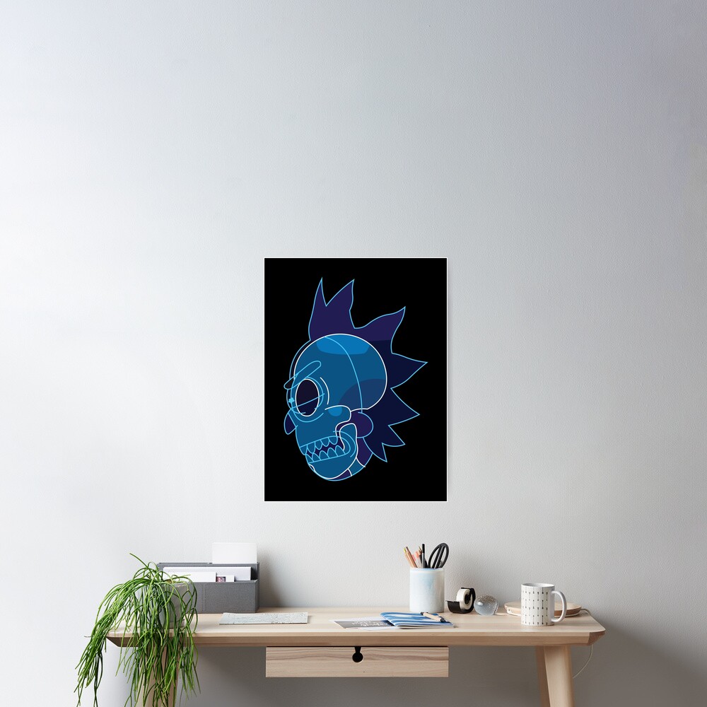 Rick Sanchez head X-Ray from Rick and Morty ™ Poster