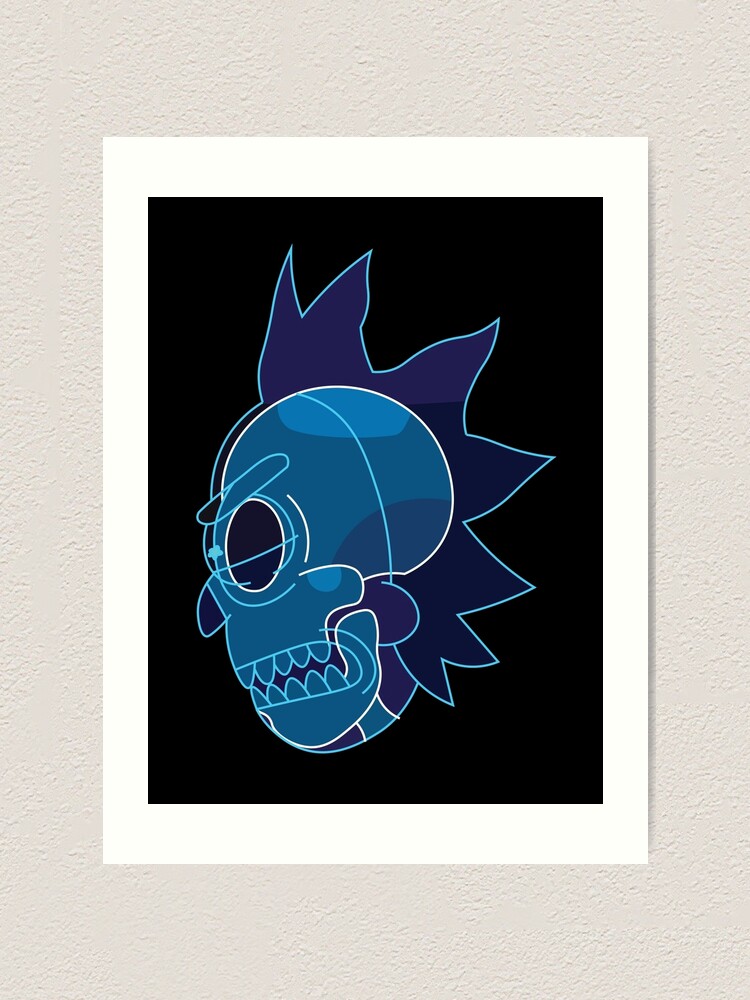 Alternate view of Rick Sanchez head X-Ray from Rick and Morty ™ Art Print