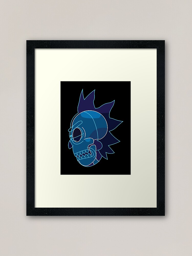 Alternate view of Rick Sanchez head X-Ray from Rick and Morty ™ Framed Art Print
