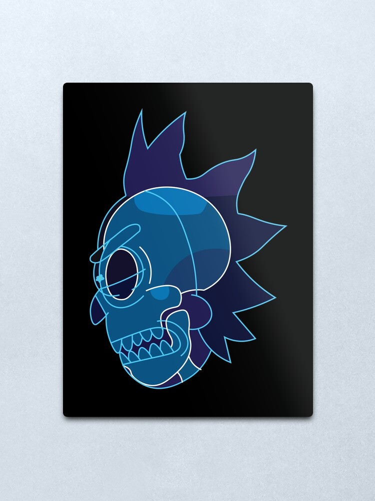 Alternate view of Rick Sanchez head X-Ray from Rick and Morty ™ Metal Print