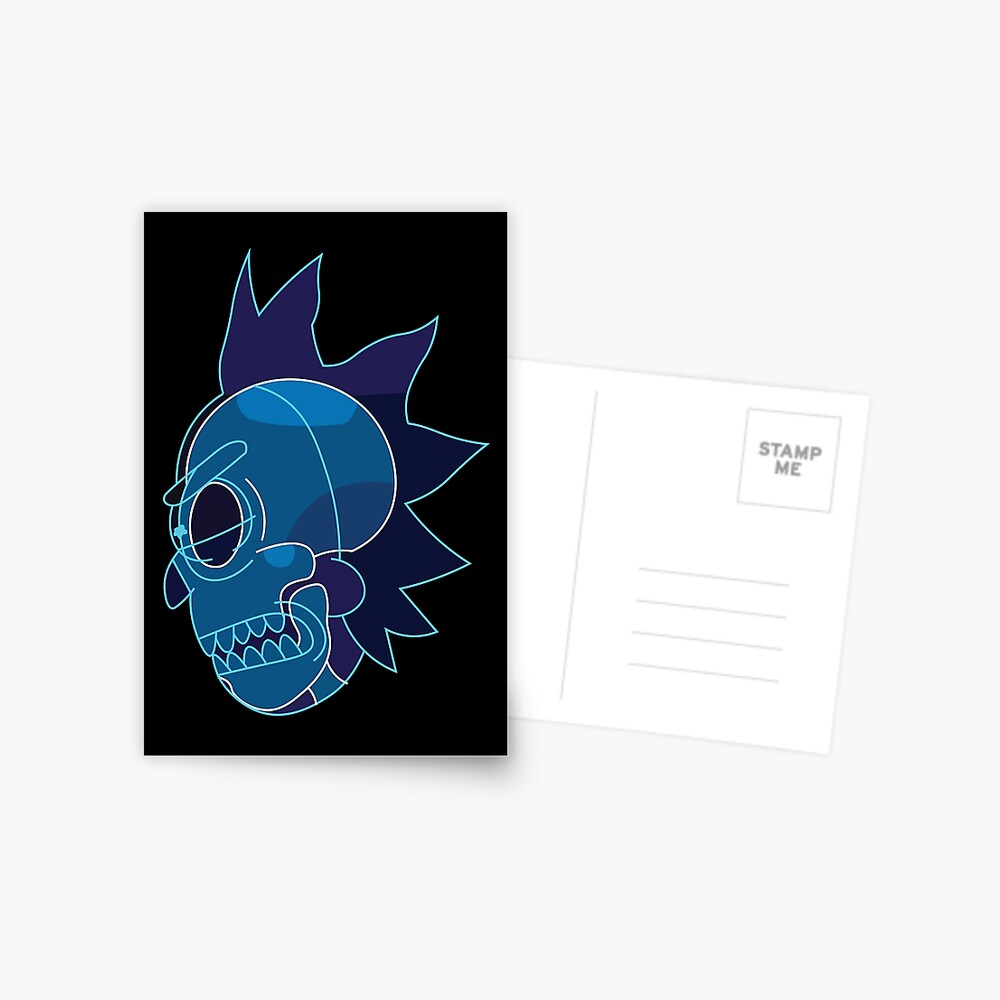 Rick Sanchez head X-Ray from Rick and Morty ™ Postcard