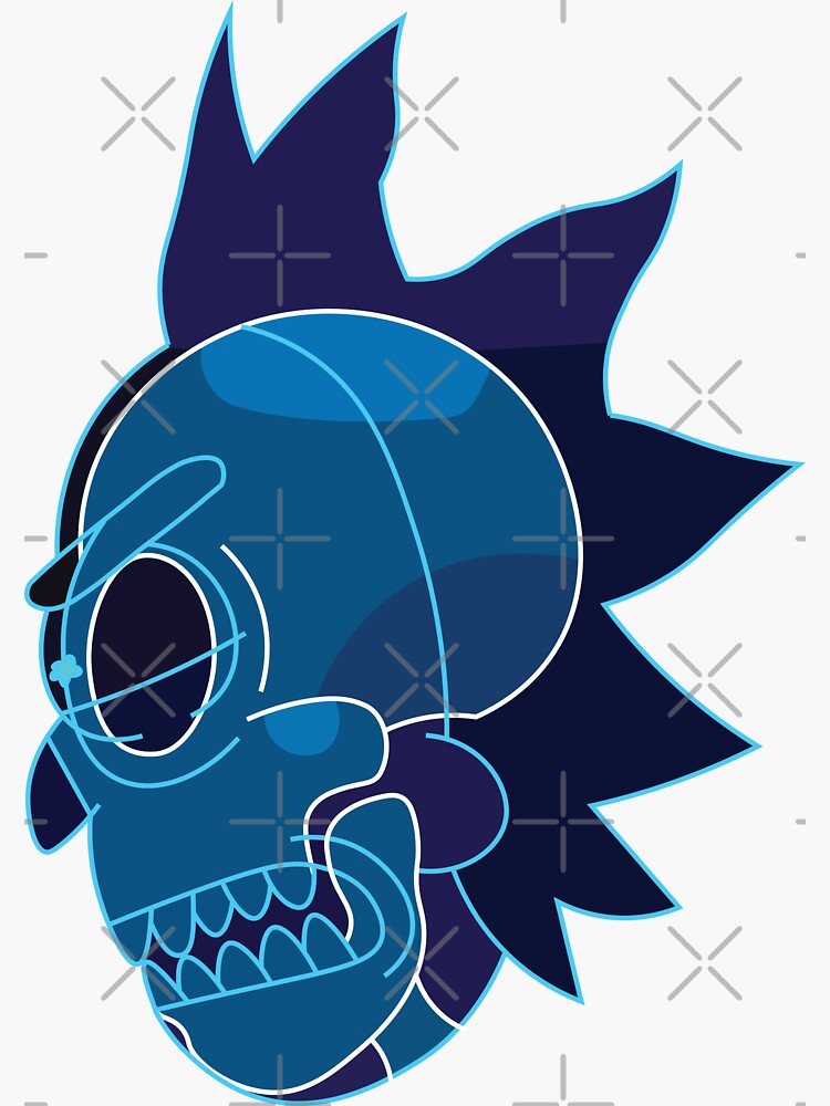 Rick Sanchez head X-Ray from Rick and Morty ™ by AmpersandCuster