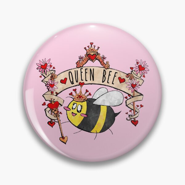 Item preview, Fancy Queen Bee with Hearts and Banner designed and sold by Bumblefuzzies.