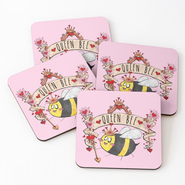 Item preview, Fancy Queen Bee with Hearts and Banner designed and sold by Bumblefuzzies.