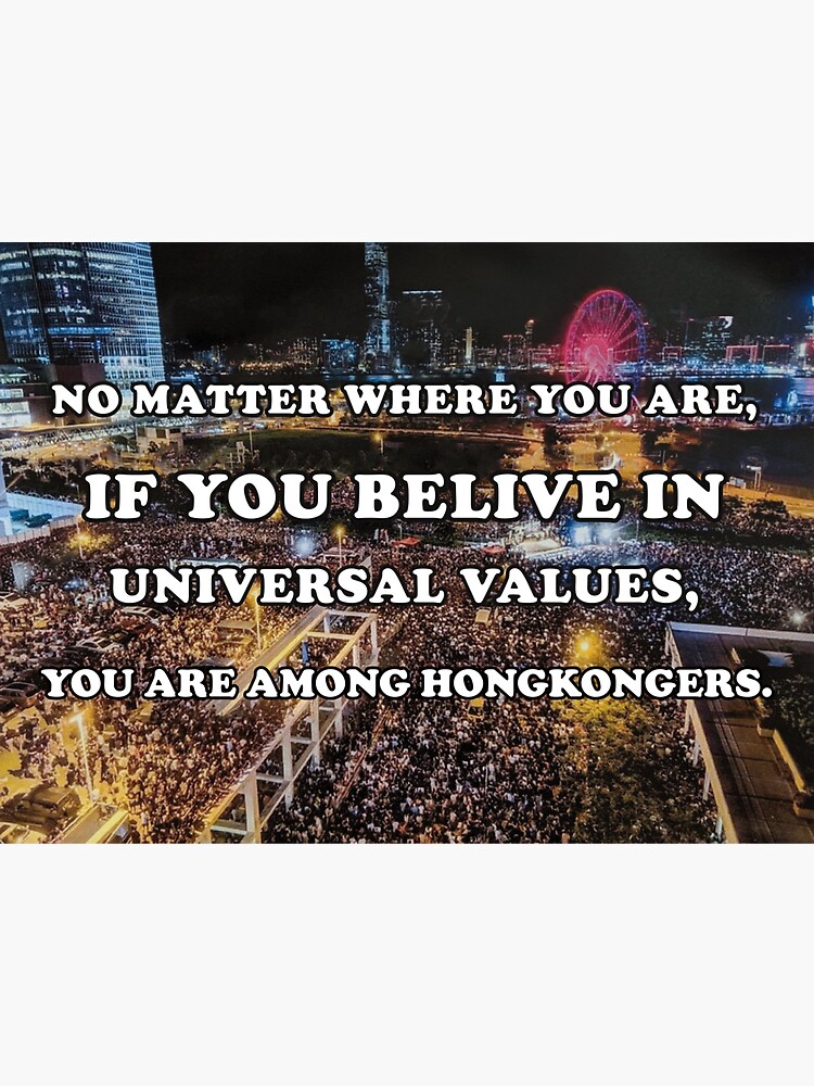 "Hong Kong Universal Values" Sticker for Sale by panda888 Redbubble