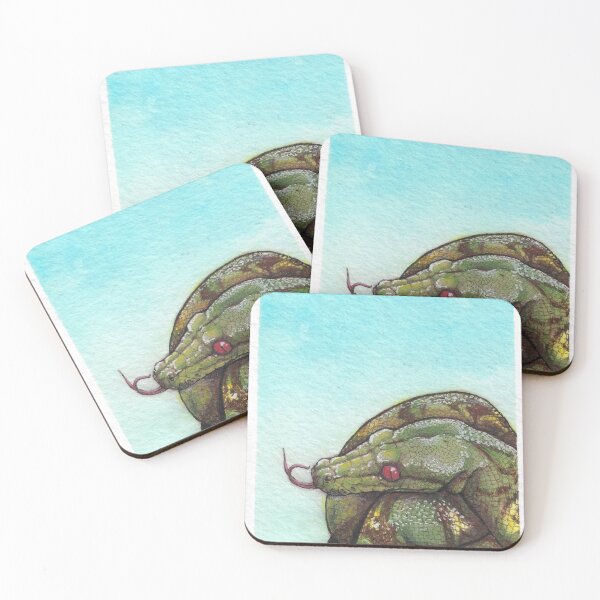 Item preview, Watercolor Coiled Snake designed and sold by B-Martin-Art.
