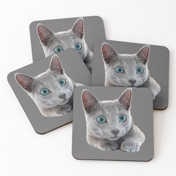 Item preview, Russian Blue Cat Kitten Blue eyes designed and sold by ElegantCat.