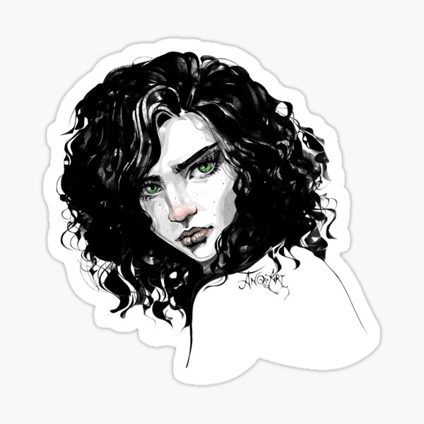Green Eyes and Freckles Sticker