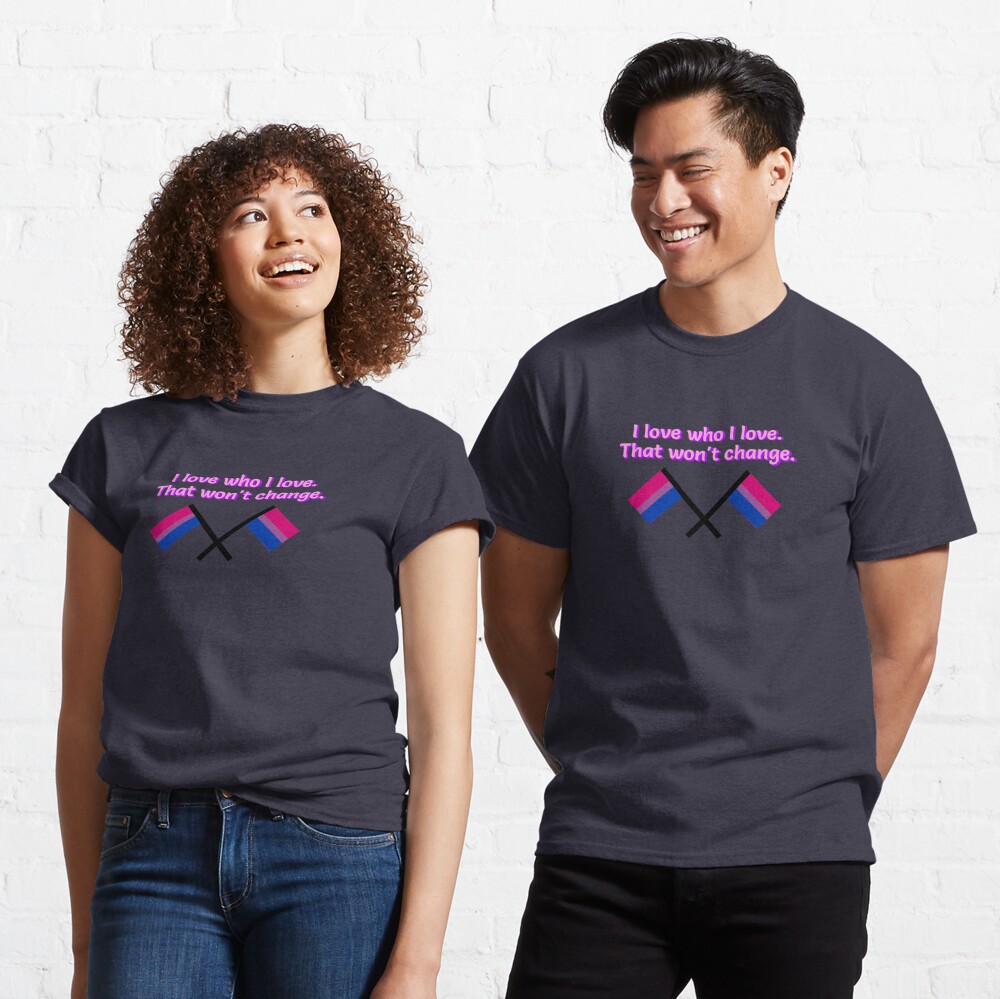 I Love Who I Love - Bisexual Flag Design Classic T-Shirt