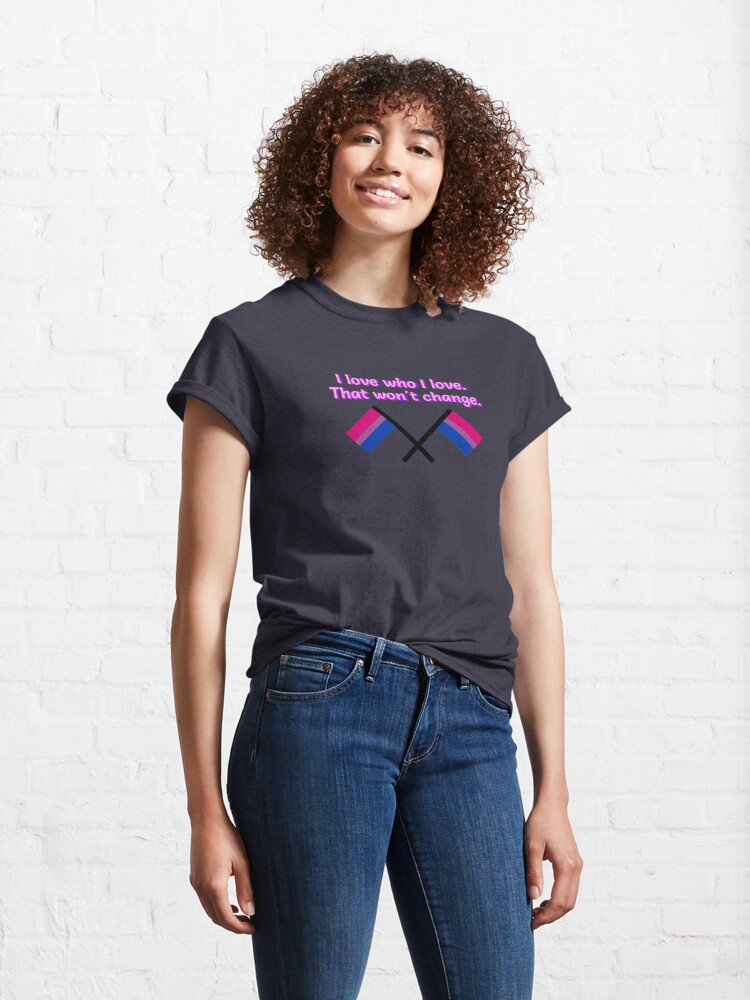 Alternate view of I Love Who I Love - Bisexual Flag Design Classic T-Shirt
