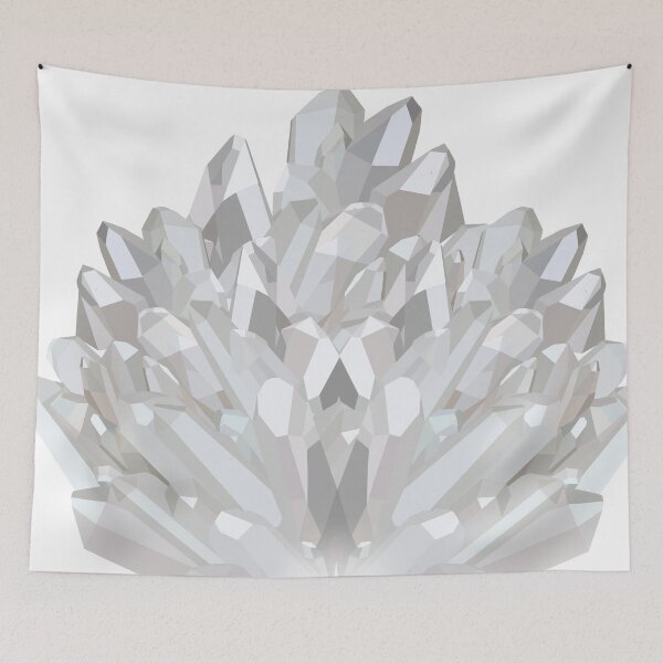 Item preview, Silver Crystals, Crystal Point, Crystal Pattern, Silver, Gray, Grey and White, Quartz Crystal, Crystals designed and sold by Clancy Rodgers.