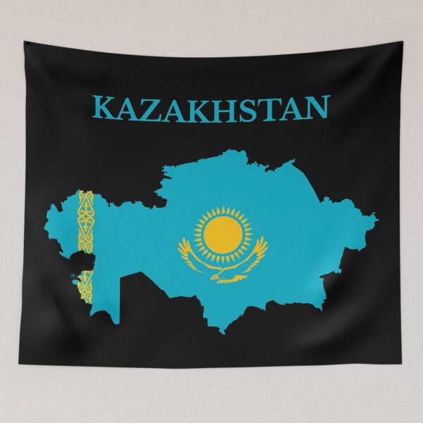 Item preview, Kazakhstan Map Flag designed and sold by marosharaf.