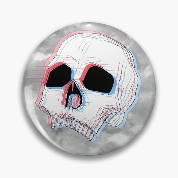 Artikelvorschau, Glitching Skull (grauer Hintergrund) entworfen und verkauft von beanmeme.
