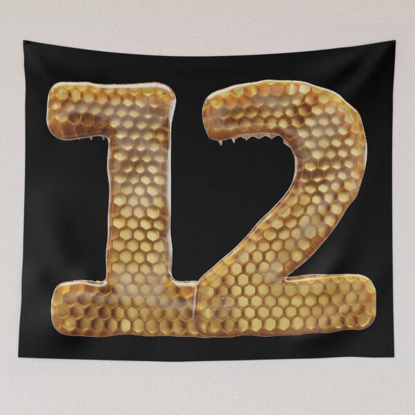 Item preview, 12 Number 3d Honey Numbers Font designed and sold by HelloFromAja.