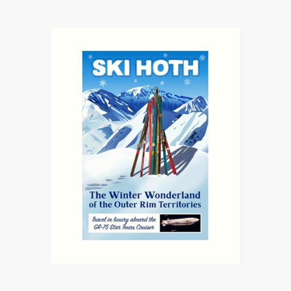 Item preview, Vintage-Style Ski Hoth Travel Poster designed and sold by travelwitheric.